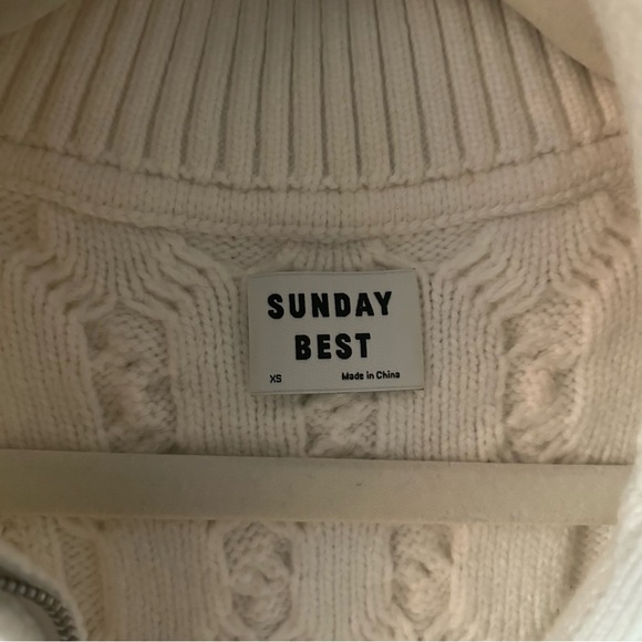 New Aritzia Sunday Best Demi Cable Knit Sweater Dress - Picture 5 of 7